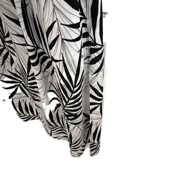 Mossimo Bamboo Leaf Print Strapless Dress White/Black XXL - Picture 6 of 10